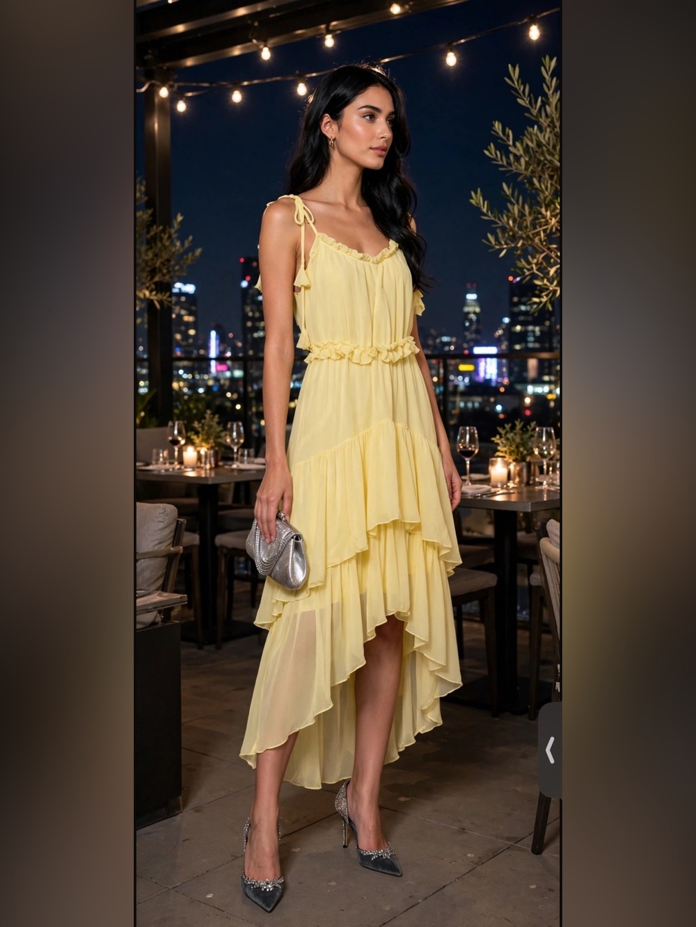 Yellow Layered Evie Dress